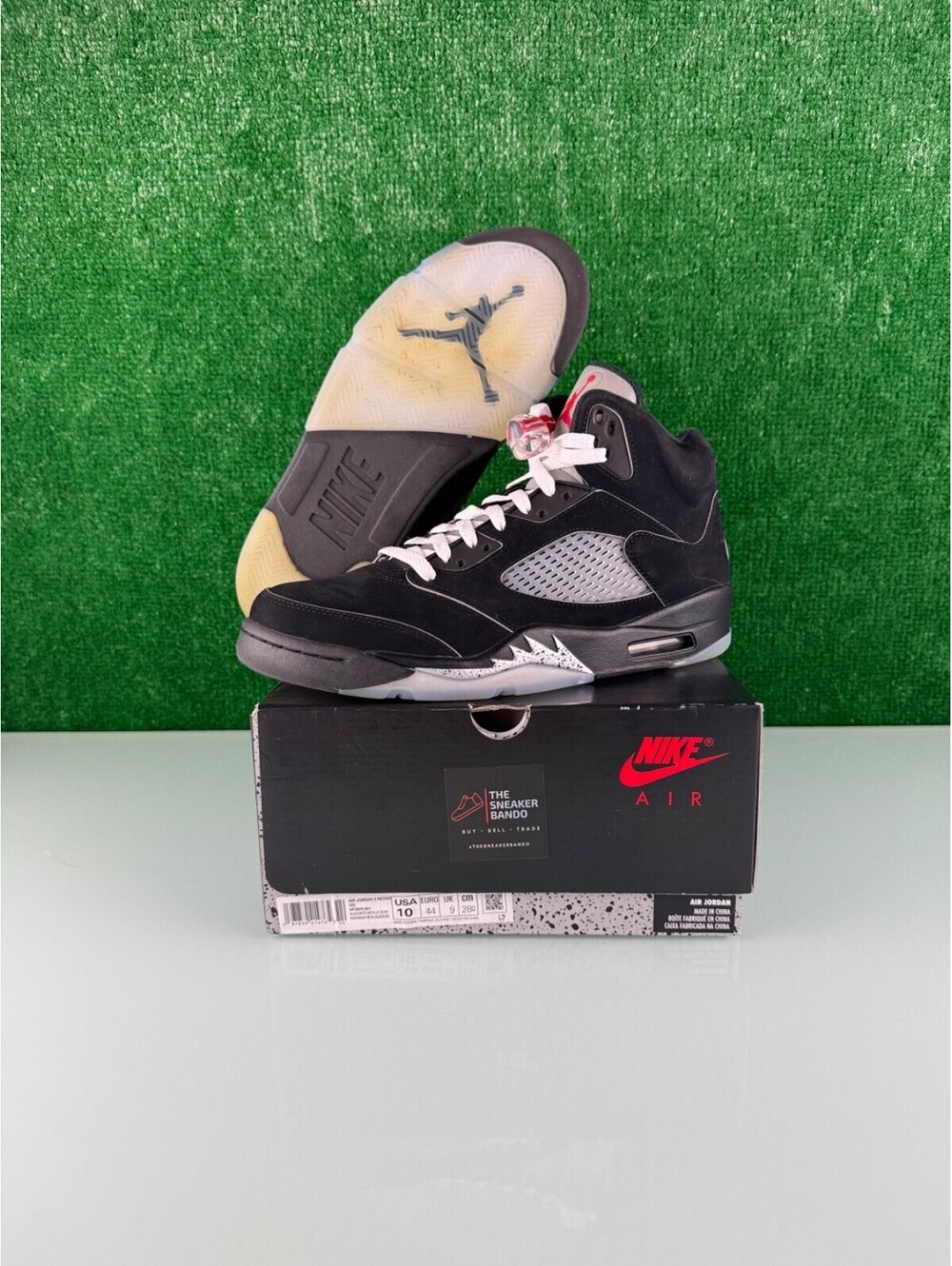 Size 10 - Air Jordan 5 Retro OG Black Metallic Reimagined